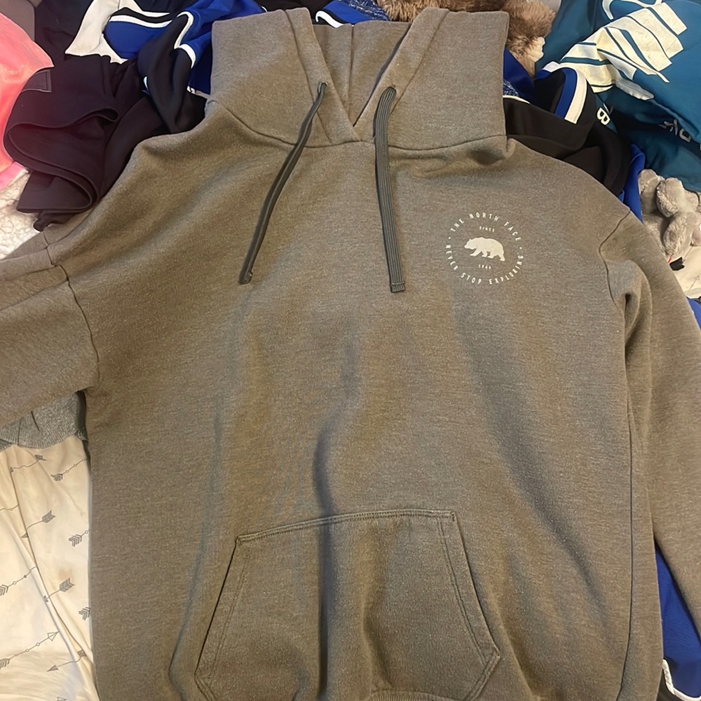 North face Hooded Sweatshirt Army Green/Brown